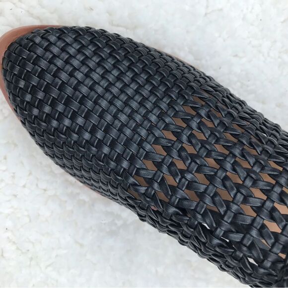 NEW Time &Tru Black Woven Mules Stacked Block Heel - Picture 10 of 11